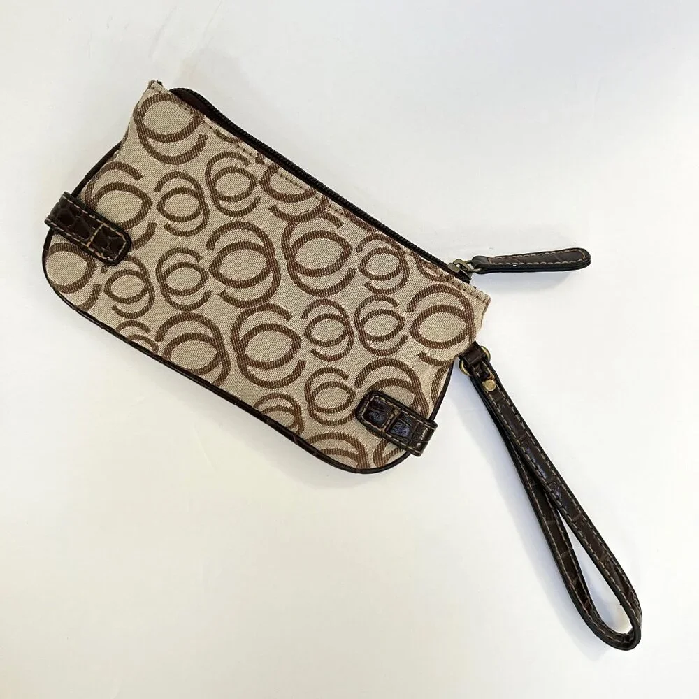 Brown and Cream Wristlet